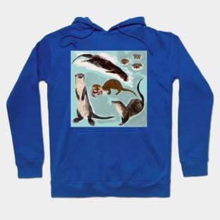 New World otters Poster Hoodie